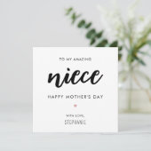 ミニマカスタムリストとモダン姪の母の日 カード (スタンド正面)