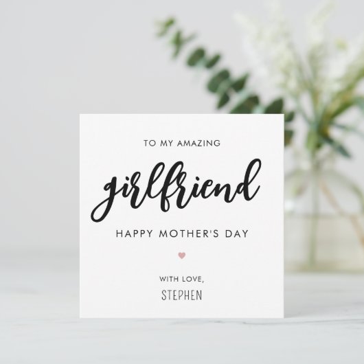 ミニマカスタムリストと友モダン母の日 カード (スタンド正面)