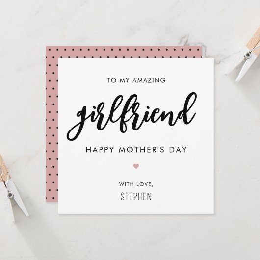 ミニマカスタムリストと友モダン母の日 カード (正面/裏面インサイチュ)