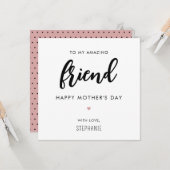 ミニマカスタムリストと友モダン母の日 カード (正面/裏面インサイチュ)