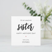ミニマカスタムリストと姉妹モダン母の日 カード (スタンド正面)