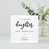 ミニマカスタムリストと娘モダン母の日 カード (スタンド正面)