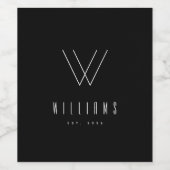 ミニマカスタムリストの家族名文字セット。年 ワインラベル (シングルラベル)