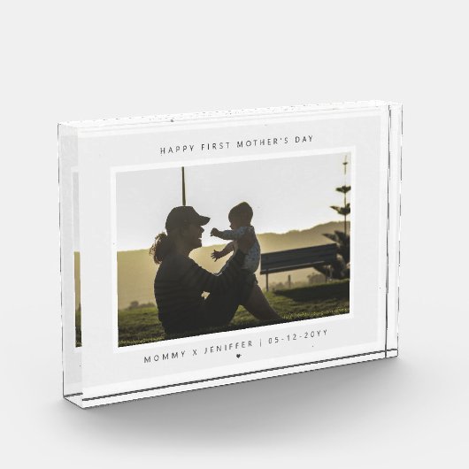 ミニマカスタムリストの母の日モダン フォトブロック (左)