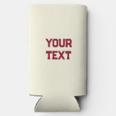 ミニマカスタムリストの赤ブルゴーニュと黄色の色 スリム缶クーラー (裏面)