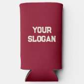ミニマカスタムリストの赤ブルゴーニュと黄色の色 スリム缶クーラー (正面)