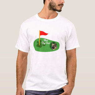 ミニマカスタムリストゴルファーのペット写真ゴルフシャツ Tシャツ