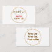 ミニマカスタムリストシンプルの職業パーソナライズされた 名刺 (正面/裏面)