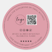 ミニマカスタムリストバラダスティありがとうステッカー ラウンドシール (正面)