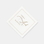 ミニマカスタムリストモノグラム結婚ズのナプキン スタンダードカクテルナプキン (角)