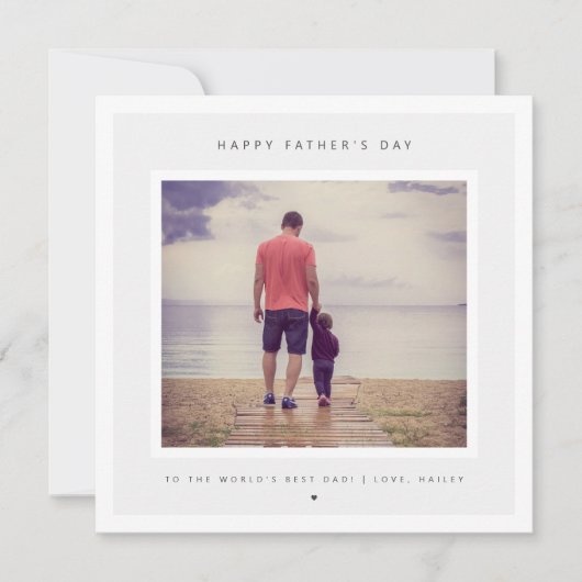 ミニマカスタムリスト写真父の日モダン カード (正面)