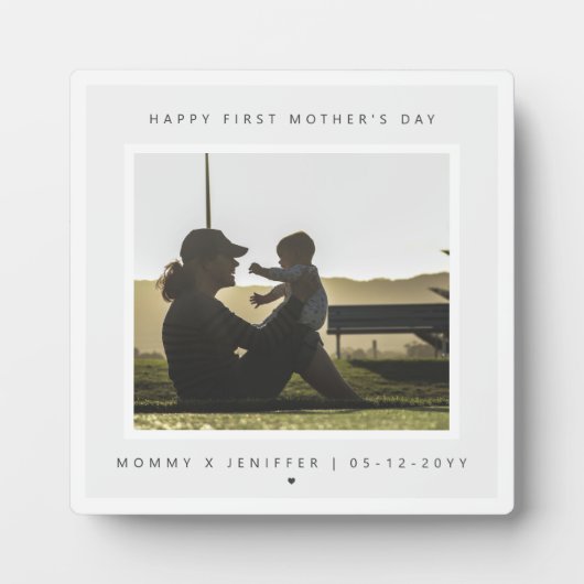 ミニマカスタムリスト写真第1母の日モダン フォトプラーク (正面)