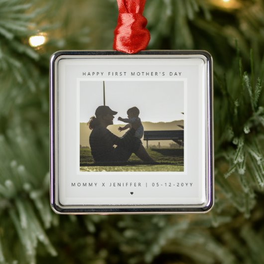 ミニマカスタムリスト写真第1母の日モダン メタルオーナメント (ツリー)