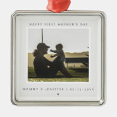 ミニマカスタムリスト写真第1母の日モダン メタルオーナメント (正面)