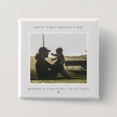 ミニマカスタムリスト写真第1母の日モダン 缶バッジ (正面)