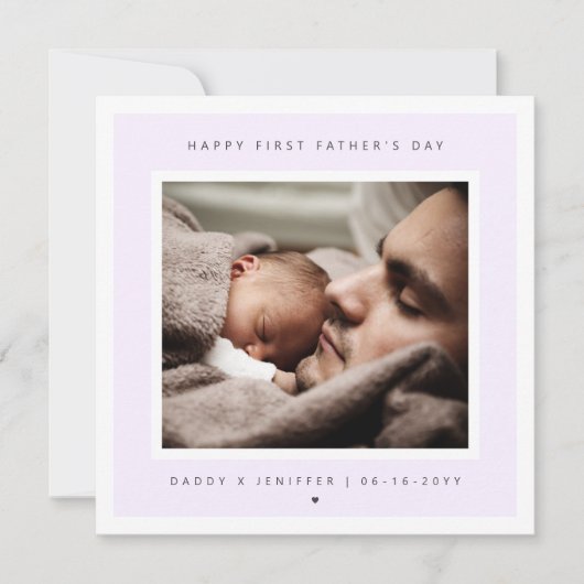 ミニマカスタムリスト写真第1父の日モダン カード (正面)