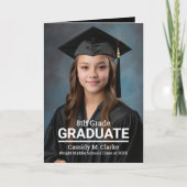 ミニマカスタムリスト写真第8学年卒業 招待状 (正面)