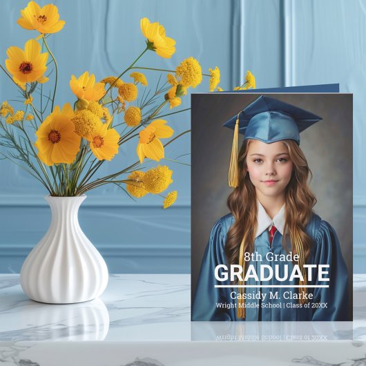 ミニマカスタムリスト写真第8学年卒業 招待状