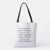 ミニマカスタムリスト句引用文モノグラエレガントム トートバッグ (裏面)