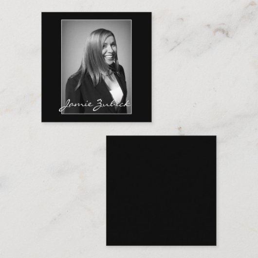 ミニマカスタムリスト向けフォトビジネス2倍 スクエア名刺 (正面/裏面)