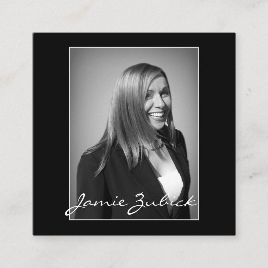 ミニマカスタムリスト向けフォトビジネス2倍 スクエア名刺 (正面)