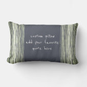 ミニマカスタムリスト独自の引用文グレーを追加モダンする ランバークッション (正面)