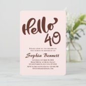 ミニマカスタムリスト40th誕生日招待状 招待状 (スタンド正面)