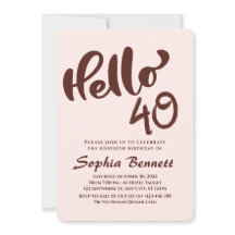 ミニマカスタムリスト40th誕生日招待状