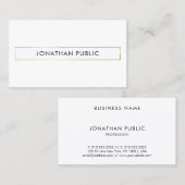 ミニマカッコいいモダンリストのクリーンエレガントゴールデン平野 名刺 (正面/裏面)