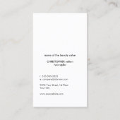 ミニマカッコいいリスト白黒シザー美容師 名刺 (裏面)