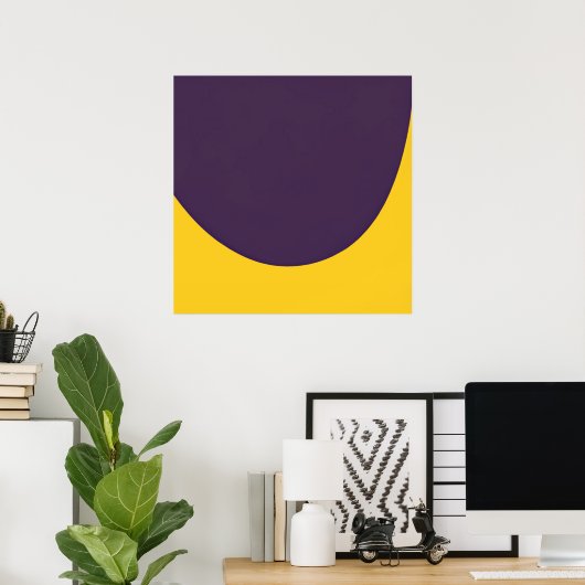 ミニマカラフルリストアーク – 流れるエレガンス ポスター (ホームオフィス)