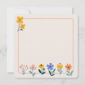 ミニマカラフルリスト小さな花パーソナライズされた カード (裏面)