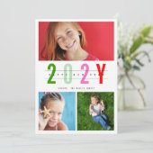 ミニマカラフルリスト年3フォトモダンシンプル シーズンカード (スタンド正面)