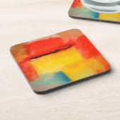 ミニマカラフルリスト抽象芸術アートワーク コースター (左側)