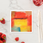 ミニマカラフルリスト抽象芸術アートワーク スタンダードカクテルナプキン (インサイチュ)