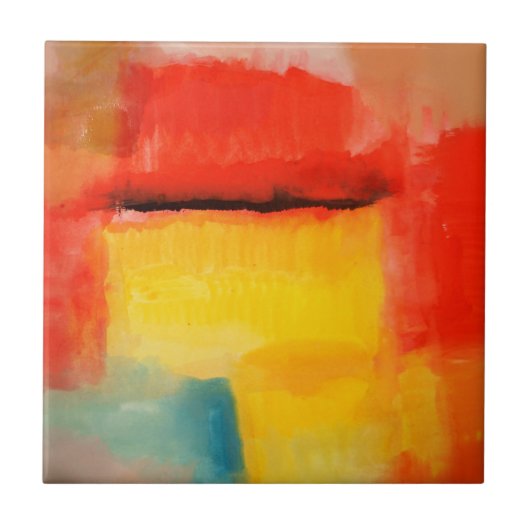 ミニマカラフルリスト抽象芸術アートワーク タイル (正面)