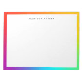 ミニマカラフルリモダンレインボー縁どノートパッド ノートパッド (正面)