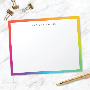 ミニマカラフルリモダンレインボー縁どノートパッド ノートパッド
