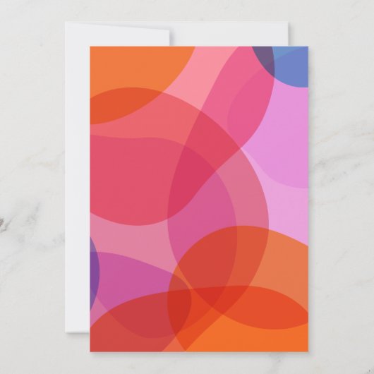 ミニマカラフル縁どモダン者の卒業写真 案内状 (裏面)