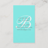 ミニマガーリーエレガントリストファッション美しいターコイズ 名刺 (裏面)