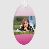 ミニマガーリーリストほこりっぽいバラさくらんぼピンク オーナメント (正面)