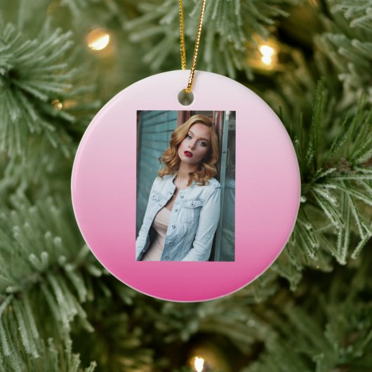 ミニマガーリーリストほこりっぽいバラさくらんぼピンク セラミックオーナメント (ツリー)