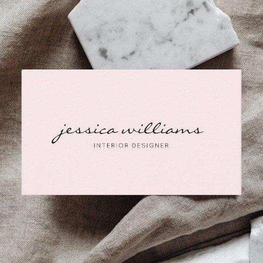 ミニマガーリーリスト手書き赤面ピンク 名刺