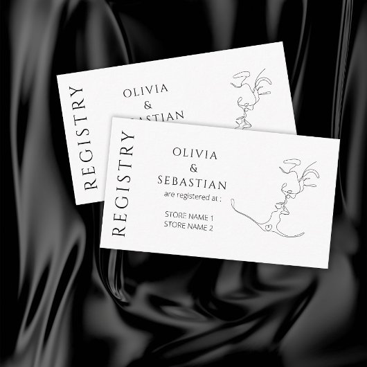 ミニマキスをするリスト結婚カップルのギフト登録 エンクロージャーカード