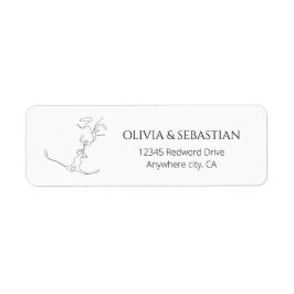 ミニマキスをするリスト結婚カップル差出人住所 ラベル