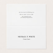 ミニマクラシカルリストプロフェッショナルエレガント 名刺 (外部フラット)