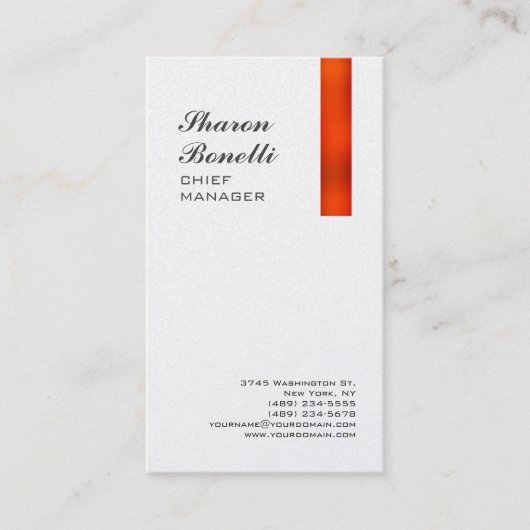 ミニマクラシカルリストプロフェッショナルプレミアムパール 名刺 (正面)