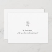 ミニマクラシックリストが私の花嫁になるから インビテーションポストカード (正面/裏面)