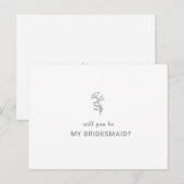 ミニマクラシックリストが私の花嫁になるから インビテーションポストカード (正面/裏面)