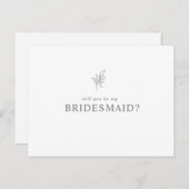 ミニマクラシックリストが私の花嫁のメイドになる インビテーションポストカード (正面/裏面)